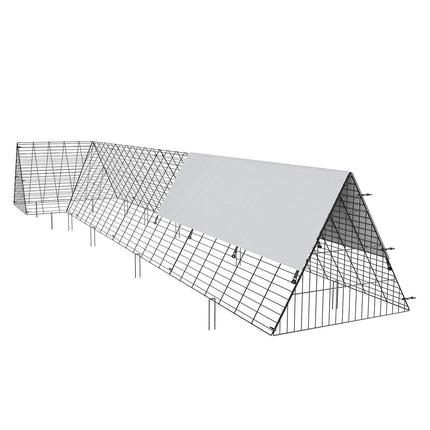 Chicken Tunnels, 400x100x61.5 cm(LxWxH) Chicken Tunnels for Yard, Portable Chicken Tunnels for Outside with Corner Frames, Chicken Coop Run, Suitable for Chickens, Ducks, Rabbits.