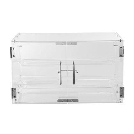 Pastry Display Case, 2-Tier Commercial Countertop Bakery Display Case, Acrylic Display Box with Rear Door Access & Removable Shelves, Keep Fresh for Donut Bagels Cake Cookie.