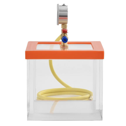 2 Gallon Vacuum Chamber, Upgraded Multipurpose Acrylic Vacuum Degassing Chamber, Transparent Vacuum Chamber, for Resin Degassing, Silica Gel Degassing, Gypsum Degassing and Vacuum Extraction.