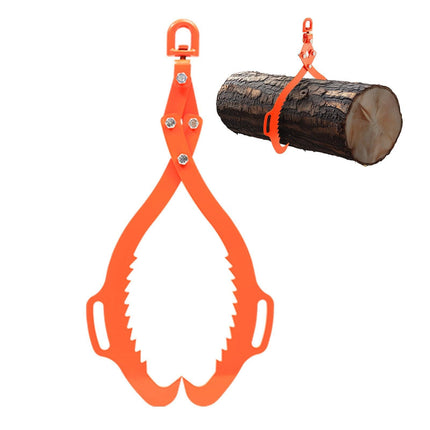 32in Log Lifting Tongs, 2-Claw Log Tongs, Heavy Duty Steel Log Grapple, 1543LBS Lifting Capacity, Swivel Log Graper Timber, Eagle Claw Design, Log Skidding Tongs for Trucks, Tractors, Forklifts.