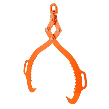 32in Log Lifting Tongs, 2-Claw Log Tongs, Heavy Duty Steel Log Grapple, 1543LBS Lifting Capacity, Swivel Log Graper Timber, Eagle Claw Design, Log Skidding Tongs for Trucks, Tractors, Forklifts.