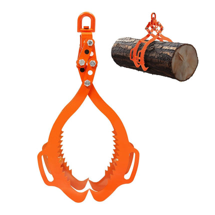 36in Log Lifting Tongs, 4-Claw Log Tongs, Heavy Duty Steel Log Grapple, 3300LBS Lifting Capacity, Swivel Log Graper Timber, Eagle Claw Design, Log Skidding Tongs for Trucks, Tractors, Forklifts.