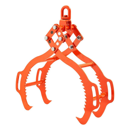 36in Log Lifting Tongs, 4-Claw Log Tongs, Heavy Duty Steel Log Grapple, 3300LBS Lifting Capacity, Swivel Log Graper Timber, Eagle Claw Design, Log Skidding Tongs for Trucks, Tractors, Forklifts.