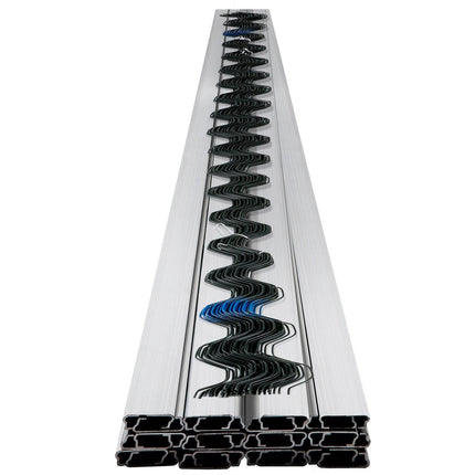 Spring Wire and Lock Channel,2 m Spring Lock & U-Channel Bundle for Greenhouse, 20 Packs PE Coated Spring Wire & Aluminum Alloy Channel, Plastic Poly Film or Shade Cloth Attachment with Screw.
