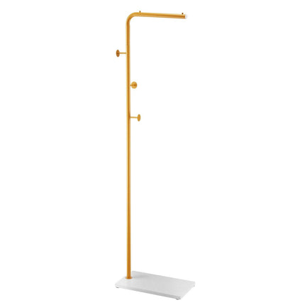 Coat Rack, Freestanding Coats Rack Stand with Quartz Stone Base & 3 Round Hooks, Free Standing Hall Coat Tree for Entryway, Bedroom, Living Room, Stylish Clothes Hanger Stand for Coats, Hat, Bag.