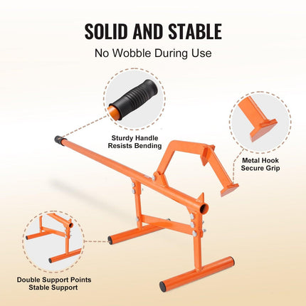 Timberjack, 46.5 in, Heavy Duty Steel Log Lifter, Log Roller with Adjustable Cant Hook, Logging Tools Log Jack for Logs Ups to 15" Dia, Timber Jack for Rolling Cutting Lifting Logs.
