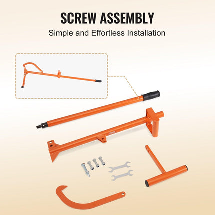 Timberjack, 46.5 in, 4 in 1 Heavy Duty Steel Log Lifter, Multifunctional Log Roller Adjustable Cant Hook, Logging Tools Log Jack, Forestry Multitool for Rolling Cutting Lifting Logs.