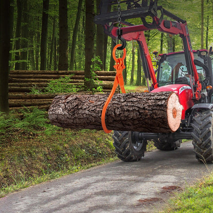 Log Skidding Tongs, 18 inch 2 Claw Log Lifting Tongs, Heavy Duty Steel Lumber Skidding Tongs, 772 lbs/350 kg Loading Capacity, Log Lifting, Handling, Dragging & Carrying Tool.