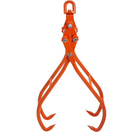 Timber Claw Hook, 28 inch 4 Claw Log Grapple for Logging Tongs, Swivel Steel Log Lifting Tongs, Eagle Claws Design with 2205 lbs/1000 kg Loading Capacity for Tractors, ATVs, Trucks, Forklifts.