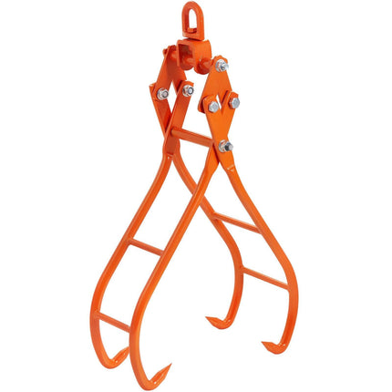 Timber Claw Hook, 28 inch 4 Claw Log Grapple for Logging Tongs, Swivel Steel Log Lifting Tongs, Eagle Claws Design with 2205 lbs/1000 kg Loading Capacity for Tractors, ATVs, Trucks, Forklifts.