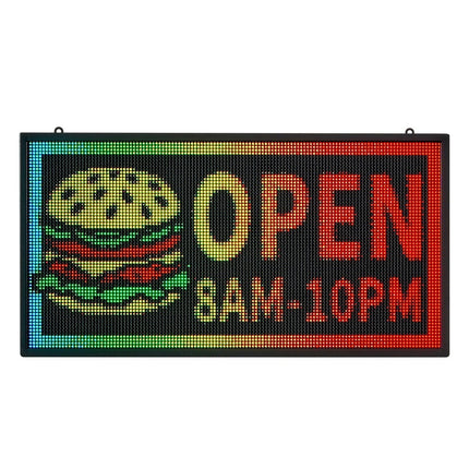 27x14in Programmable LED Sign Digital Scrolling Display Board P5 Fullcolor.