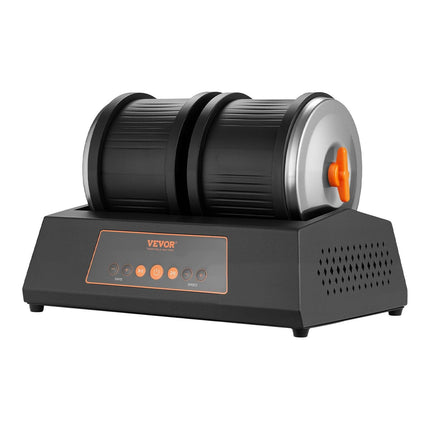 Rock Tumbler Kit, 8 lbs Rock Polishing Kit, 4 Speed Settings 9-Day Polishing Timer Stone Polishing Kit, Double Barrel Rock Polisher with Adapter, Rock Polisher for Adults and Kids.
