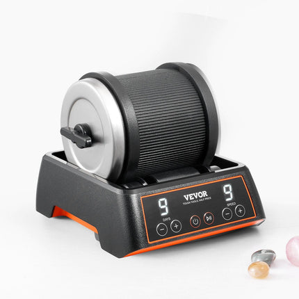 Rock Tumbler Kit, 2.5 lbs Rock Polishing Kit, 9 Speed Settings 9-Day Polishing Timer Stone Polishing Kit, Rock Polisher with Rough Gemstones and Polishing Grits, Rock Polisher for Kids Adults.