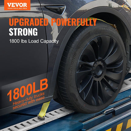 VEVOR E Track Tie-Down Rail Kit, 24PCS 1524 mm E-Tracks Set Includes 8 Steel Rails & 8 O-Rings & 8 Tie-Offs with D-Ring, Versatile Trailer Securing Accessories for Cargo Motorcycles Bikes, 816 kg Load.