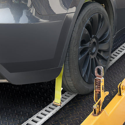 VEVOR E Track Tie-Down Rail Kit, 24PCS 1524 mm E-Tracks Set Includes 8 Steel Rails & 8 O-Rings & 8 Tie-Offs with D-Ring, Versatile Trailer Securing Accessories for Cargo Motorcycles Bikes, 816 kg Load.