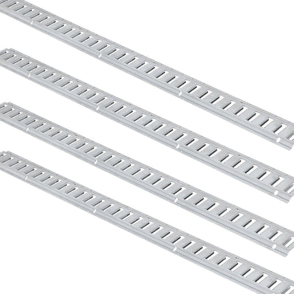 VEVOR E Track Tie-Down Rail Kit, 24PCS 1524 mm E-Tracks Set Includes 8 Steel Rails & 8 O-Rings & 8 Tie-Offs with D-Ring, Versatile Trailer Securing Accessories for Cargo Motorcycles Bikes, 816 kg Load.