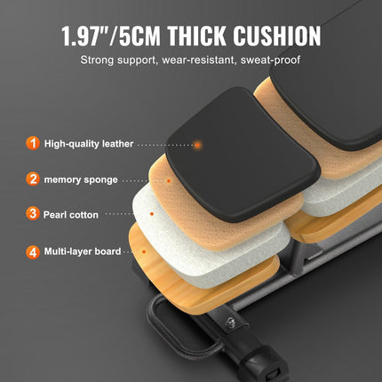 Weight Bench Adjustable Situp Incline Bench for Home Gym Strength Training.