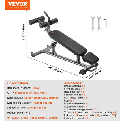 Weight Bench Adjustable Situp Incline Bench for Home Gym Strength Training.