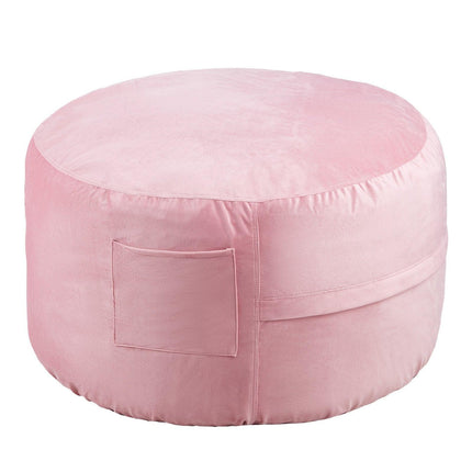 91 cm Round Bean Bag Chair with Removable Cover & Dutch Velvet Pink.
