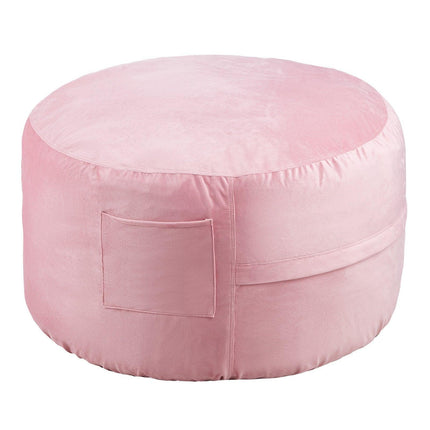 91 cm Round Bean Bag Chair with Removable Cover & Dutch Velvet Pink.