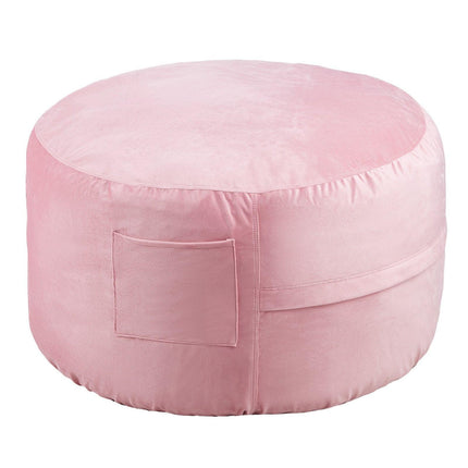 91 cm Round Bean Bag Chair with Removable Cover & Dutch Velvet Pink.