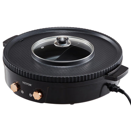 Hot Pot with Grill 1800W 2-in-1 Electric Smokeless Grill and Hot Pot.