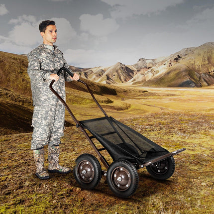 Folding Deer Cart Game Hauler Utility Gear Dolly 500 LBS Capacity.