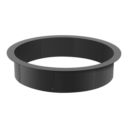 Fire Pit Ring, 40-Inch Outer/36-Inch Inner Diameter, 10inch Height 2.5mm Thick Fire Pit Insert, Heavy Duty Carbon Steel Liner DIY Campfire Ring above or In-Ground, for Outdoor Camping, Bonfires.