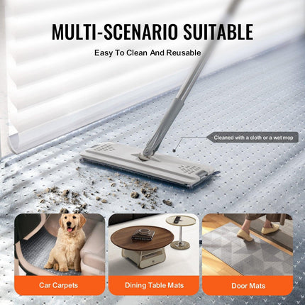 Carpet Protector for Pets, 15" x 4' PVC Scratch-Proof Cat Carpet Protector for Doorway, Anti-Slip Cat Scratch Protector Mat, Easy to Cut Plastic Carpet Scratch Stopper, Cat Scratch Guard Carpet.