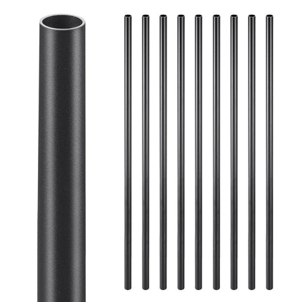 Staircase Balusters 51 Pack, 813 mm Aluminum Stair Balusters, 19 mm Water-Proof Round Metal Spindle Railing, Hollow Deck Railing with Rail Caps & Screws for Stairs, Porch, Patio, Matte Black.