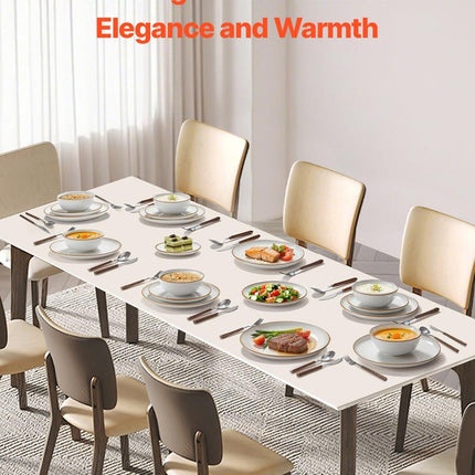 32 PCS Dinnerware Set Ceramic Plates and Bowls Sets Service for 8 White.