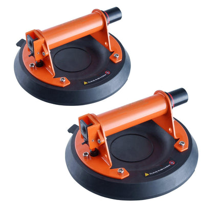 Glass Suction Cup, 203 mm 2 Pack 278 kg Capacity, Vacuum Suction Cup with Steel Handle & Carry Box, Heavy Duty Industrial Suction Cup Lifter Tool for Glass, Granite, Tile, Metal, Wood Lifting.