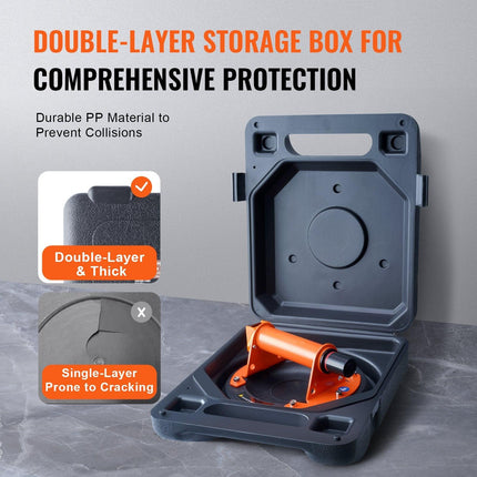 Glass Suction Cup, 203 mm 2 Pack 278 kg Capacity, Vacuum Suction Cup with Steel Handle & Carry Box, Heavy Duty Industrial Suction Cup Lifter Tool for Glass, Granite, Tile, Metal, Wood Lifting.