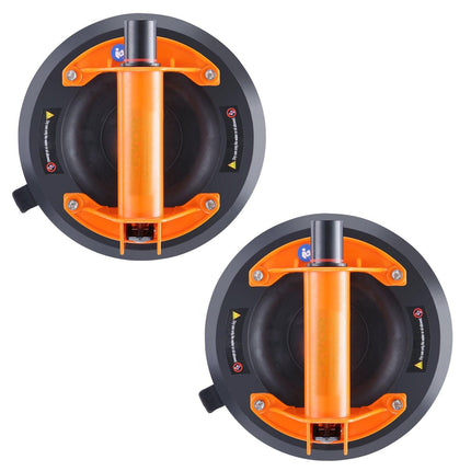 Glass Suction Cup, 203 mm 2 Pack 278 kg Capacity, Vacuum Suction Cup with Steel Handle & Carry Box, Heavy Duty Industrial Suction Cup Lifter Tool for Glass, Granite, Tile, Metal, Wood Lifting.