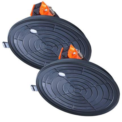 Glass Suction Cup, 203 mm 2 Pack 278 kg Capacity, Vacuum Suction Cup with Steel Handle & Carry Box, Heavy Duty Industrial Suction Cup Lifter Tool for Glass, Granite, Tile, Metal, Wood Lifting.