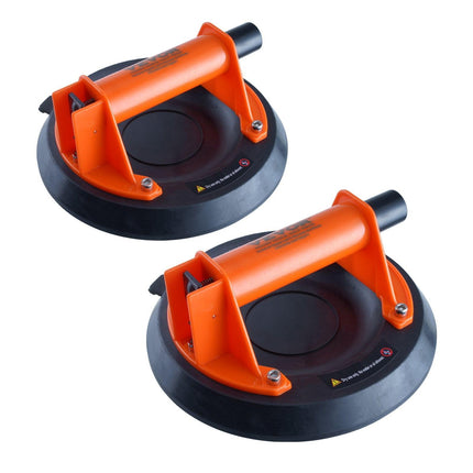 Glass Suction Cup, 203 mm 2 Pack 278 kg Capacity, Vacuum Suction Cup with ABS Handle and Carry Box, Heavy Duty Industrial Suction Cup Lifter Tool for Glass, Granite, Tile, Metal, Wood Lifting.