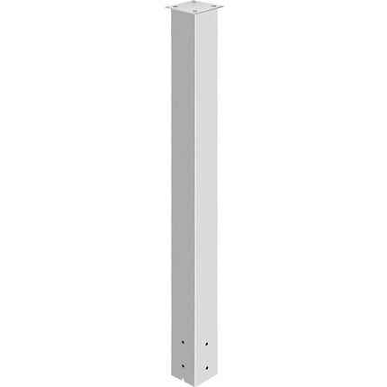 Mailbox Post, 43\" High Mailbox Stand, White Powder-Coated Mail Box Post Kit, Q235 Steel Post Stand Surface Mount Post for Sidewalk and Street Curbside, Universal Mail Post for Outdoor Mailbox.