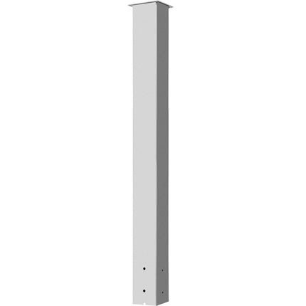 Mailbox Post, 43\" High Mailbox Stand, White Powder-Coated Mail Box Post Kit, Q235 Steel Post Stand Surface Mount Post for Sidewalk and Street Curbside, Universal Mail Post for Outdoor Mailbox.