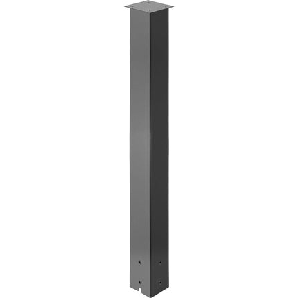 Mailbox Post Stand Mail Box Post 43" Black Powder-Coated Steel for Outdoor.