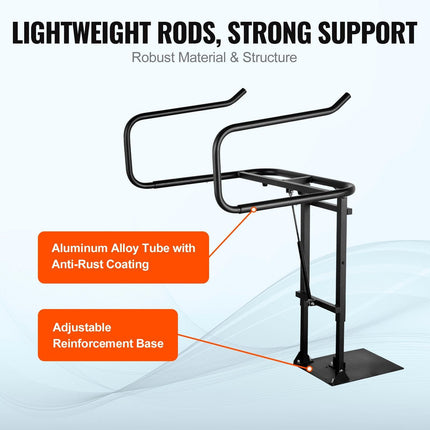 Hot Tub Cover Lift, Spa Cover Lift, Hydraulic, Height 84.07cm - 104.9cm Width 134.87cm - 234.95cm Adjustable, Installed Underneath on one Sides, Suitable for Various Sizes of Hot Tubs, Spa.