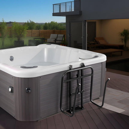 Hot Tub Cover Lift, Spa Cover Lift, Hydraulic, Height 84.07cm - 104.9cm Width 134.87cm - 234.95cm Adjustable, Installed Underneath on one Sides, Suitable for Various Sizes of Hot Tubs, Spa.