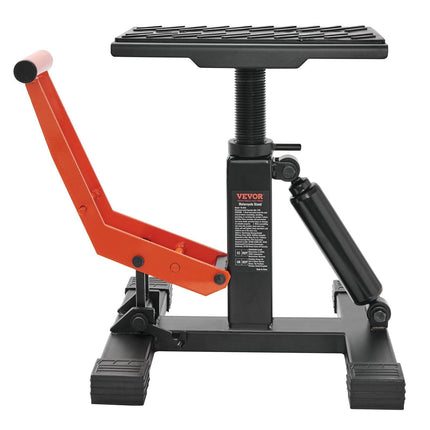 Dirt Bike Lift Stand, Motorcycle Jack Lift Stand 440 lbs Capacity and Hydraulic Lift Operation, Adjustable Height Hoist Table, for Dirt Pit Bike Repair, Maintenance, Dirt Bike Accessories.