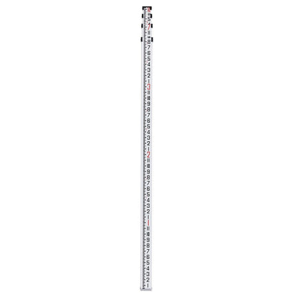Aluminum Grade Rod, 14-Feet/8ths 4 Sections Telescopic Measuring Rod, Double-Sided Scale 1/8in Leveling Rod Stick, Aluminum Alloy Survey Rod w/ Bubble Level &Carrying Bag for Houses,Walls,Floors.