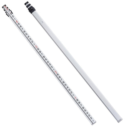 Measuring Rod 16-Feet/10ths 4 Sections Telescopic Grade Rod 1/10ft w/ Bag.