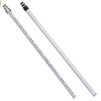 Measuring Rod 16-Feet/10ths 4 Sections Telescopic Grade Rod 1/10ft w/ Bag.