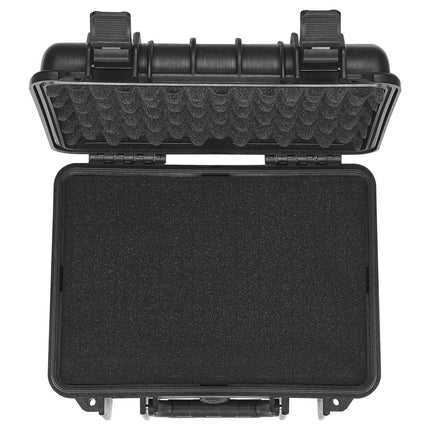 Hard Pistol Cases with Pre-cut PU Foam, Waterproof & Dustproof Hard Gun Case for 2 Pistol, 14.1×11.5×7.6 in Lockable Pistol Case, Black.