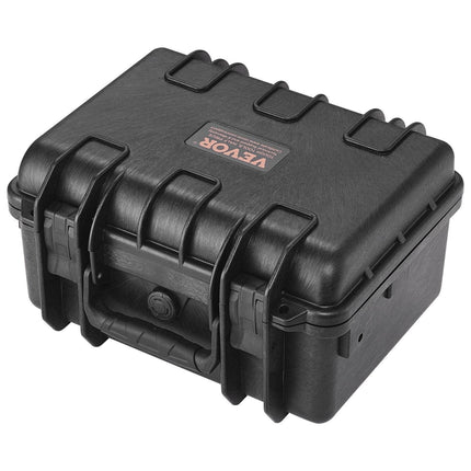 Hard Pistol Cases with Pre-cut PU Foam, Waterproof & Dustproof Hard Gun Case for 2 Pistol, 14.1×11.5×7.6 in Lockable Pistol Case, Black.