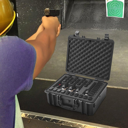Hard Pistol Cases with Pre-cut Lining Lockable Pistol Case for 5 Pistol.