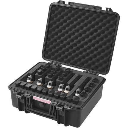Hard Pistol Cases with Pre-cut Lining Lockable Pistol Case for 6 Pistol.