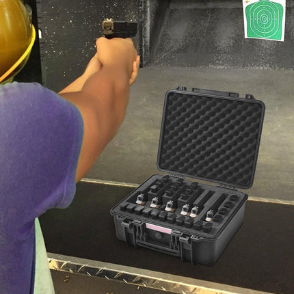 Hard Pistol Cases with Pre-cut Lining Lockable Pistol Case for 6 Pistol.